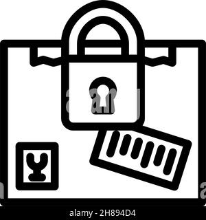 Vektordarstellung des Symbols für die versiegelte Frachtlinie Stock Vektor