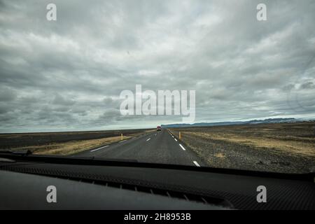 Auf der Route 1 in island um die Insel herum Stockfoto