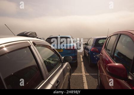 Kompletter Parkplatz Stockfoto