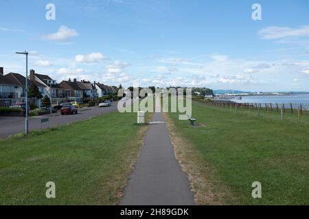 Cliff Top Walk Penarth-Tals von Glamorgan Stockfoto