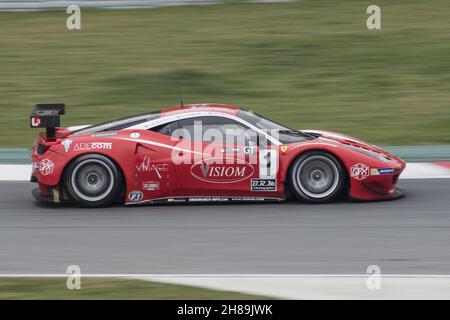 BARCELONA, SPANIEN - 09. Oktober 2021: Die V de V Endurance Series 2016 Meisterschaft, der Ferrari 458 GT2 Stockfoto