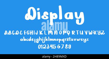 Schrift anzeigen Alphabet Vektor Illustration isoliert Hintergrund Stock Vektor