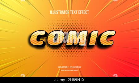 Comic sans cute Text-Effekt Stock Vektor