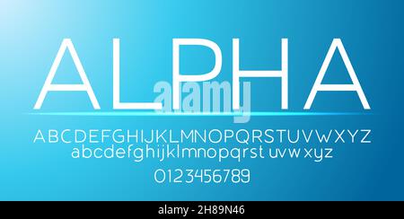 sans Serif Typeface font Alphabet Vektor Illustration isolierter Hintergrund Stock Vektor