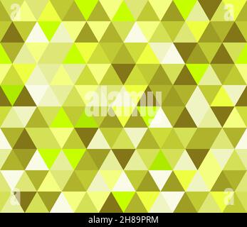 Lindgrün khaki dreieckiges nahtloses Muster. Geometrischer Vektorhintergrund. Polygonale Mosaik dekorative Kulisse. Einfache Bearbeitung der Designvorlage für Ihr Stock Vektor