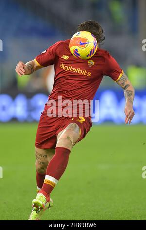 Rom, Italien. 28th. November 2021. Nicolo Zaniolo von AS Roma während des Fußballspiels der Serie A zwischen AS Roma und dem FC Turin im Olimpico-Stadion in Rom (Italien), 28th. November 2021. Foto Antonietta Baldassarre/Insidefoto Kredit: Insidefoto srl/Alamy Live News Stockfoto