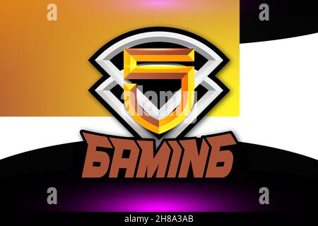 Logo mit S Shield für Spiele Stock Vektor