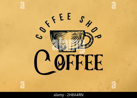 Tasse Kaffee, Tee und Kaffee logo Stock Vektor