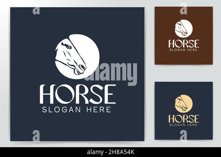 Inspiration für Pferdemogodesigns Stock Vektor