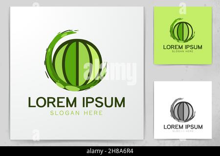 Erde, globe Logo Designs Inspiration isoliert auf weißem Hintergrund Stock Vektor