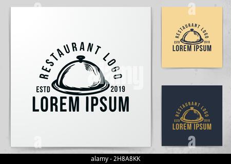 Menü design Essen trinken Gerichte, Restaurant Logo Stock Vektor