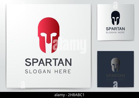 Spartan warrior Logo Designs Inspiration isoliert auf weißem Hintergrund Stock Vektor