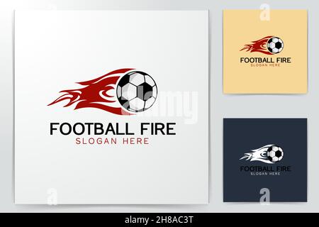 Fußball Logo Designs Inspiration isoliert auf weißem Hintergrund Stock Vektor