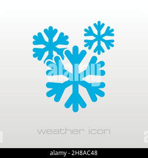 Schneeflocke – Symbol für den Schnee. Meteorologie. Wetter. Vektorgrafik eps 10 Stock Vektor
