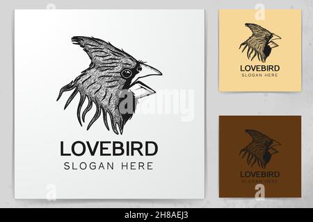 Kopf Vogel Logo Design Inspiration Stock Vektor