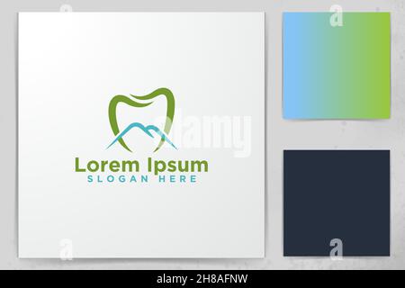 Zahnmedizinische Logo Designs, Vektor, Abbildung Stock Vektor