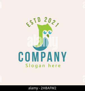 Modernes Pinguin Logo Design Vektor Illustration isoliert Design-Element Stock Vektor