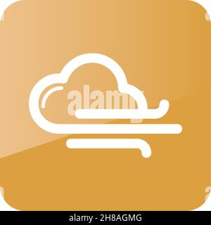 Symbol „Wolke bläst Wind“. Meteorologie. Wetter. Vektorgrafik eps 10 Stock Vektor