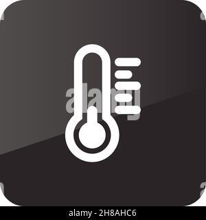 Symbol für den Thermometerumriss. Meteorologie. Wetter. Vektorgrafik eps 10 Stock Vektor