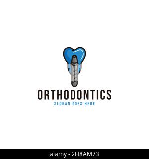 Ideen für das Logo der Zahnpflege. Inspiration Logo Design. Darstellung Des Vektor-Vorlagenbildes. Isoliert Auf Weißem Hintergrund Stock Vektor