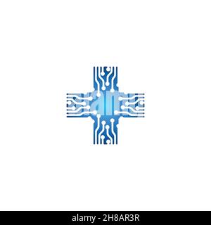 Medizintechnik, Ideen für das Logo im Gesundheitswesen. Inspiration Logo Design. Darstellung Des Vektor-Vorlagenbildes. Isoliert Auf Weißem Hintergrund Stock Vektor