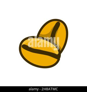 Stapel Kaffeebohne Symbol Vektor-Illustration isoliert auf weiß Hintergrund Stock Vektor