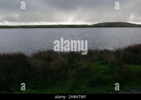 Dozmary Pool auf Bodmin Moor, Cornwall, England Stockfoto