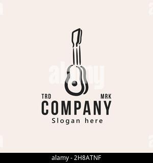 Ukulele , musikalisches Logo Design, Vektor-Illustration Stock Vektor