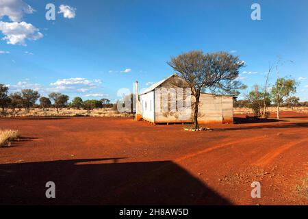 Lake Mason verlassene Outback Homestead, Central Midlands, Western Australia Stockfoto