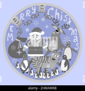 Neujahr Grußkarte Symbol von 2022 Stock Vektor