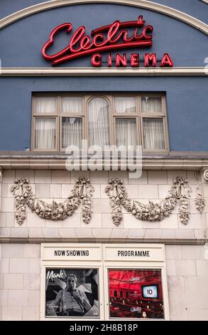 The Electric Cinema, Notting Hill Gate, London; eines der ältesten Kinos in Großbritannien, das 1903 eröffnet wurde und von Gerald Seymour Valentin entworfen wurde Stockfoto