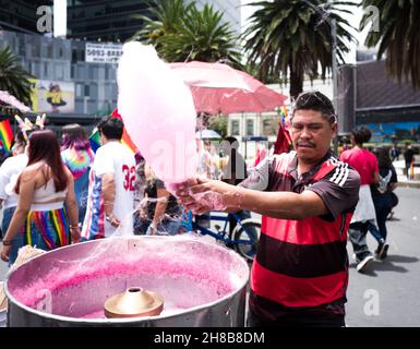 Street Photography Süßigkeiten aus Baumwolle Stockfoto