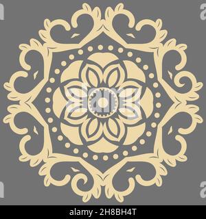 Orientalische Muster mit Arabesken und floralen Elementen. Traditionelle klassische runde goldenen Ornament. Vintage Muster mit Arabesken Stockfoto