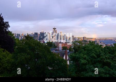 Seattle Blick Vom Kerry Park, Washington Stockfoto