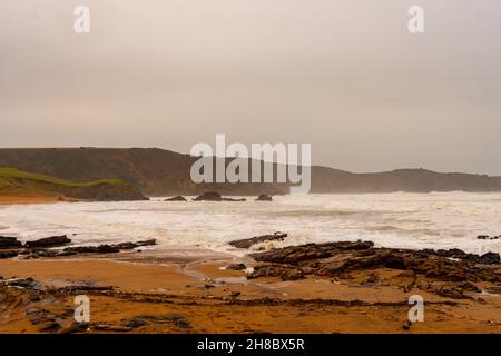 Landschaft der asturischen Küste - Cabo de San Antonio Stockfoto