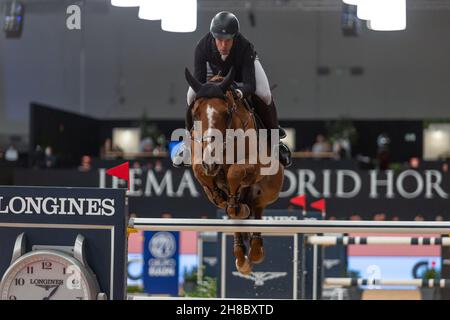 Madrid, Spanien. 28th Nov, 2021. Während der FEI Dressage World Cup Short Grand Prix Grupo Eulen Trophy auf der Ifema Madrid Horse Week in Madrid gefeiert. November 26th 2021 (Foto: Juan Carlos García Mate/Pacific Press) Quelle: Pacific Press Media Production Corp./Alamy Live News Stockfoto