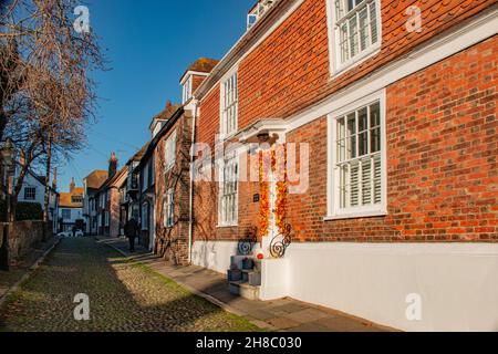 Wunderschöne historische georgianische Häuser in Church Square, Rye East Sussex, England, Großbritannien Stockfoto