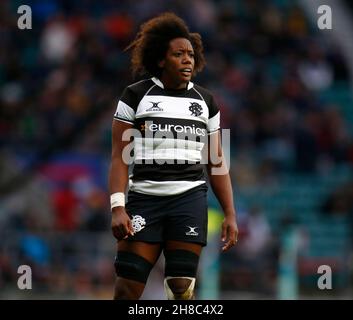LONDON, ENGLAND - 27. NOVEMBER: Alecia Washington (Worcester Warriors) der Barbaren während des Killik Cup-Spiels zwischen Barbaren Women und SpringBo Stockfoto
