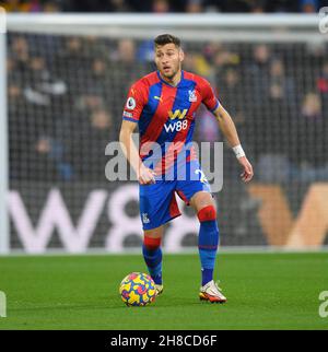 London, Großbritannien. 27. November - Crystal Palace gegen Aston Villa - Premier League - Selhurst Park Joel ward von Crystal Palace während des Spiels im Selhurst Park Bildnachweis: © Mark Pain / Alamy Live News Stockfoto