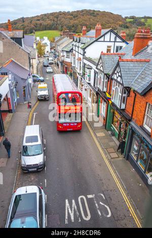 Llandudno und Conwy roten Doppeldecker Hop on Hop aus citysightseeing Bus. Stockfoto