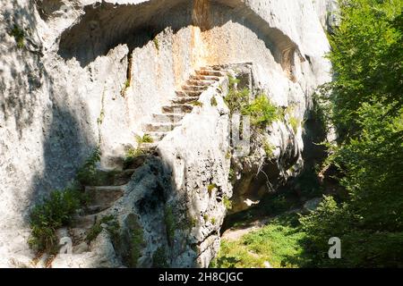 Nationalpark von Maiella, Eremitage des Hl. Johannes im Orfento, Caramanico Terme, Abruzzen, Italien, Europa Stockfoto