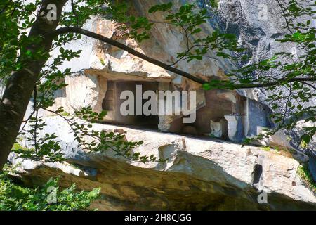 Nationalpark von Maiella, Eremitage des Hl. Johannes im Orfento, Caramanico Terme, Abruzzen, Italien, Europa Stockfoto