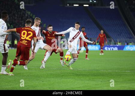 Rom, Latium, Italien. 28th. November 2021. Italien: Im Stadio Olimpico von Rom, als Roma Torino 1-0 für die italienische Serie A.schlagen.in diesem Bild: (Bild: © Paolo Pizzi/Pacific Press via ZUMA Press Wire) Stockfoto