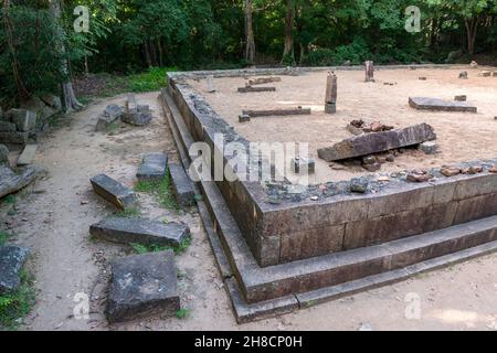 Sri Lanka, Province Centrale, Zentral Provinz, Centrale Province, Ritigala est une montagne du Centre du Sri Lanka qui abrite un ancien monastère boud Stockfoto