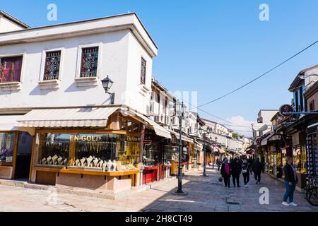 Stara Čaršija, Alter Basar, Skopje, Nordmakedonien Stockfoto