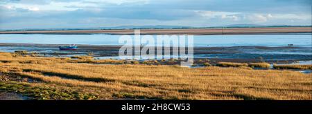 Rund um das Vereinigte Königreich - Flussmündung Ribble im Herbst Stockfoto