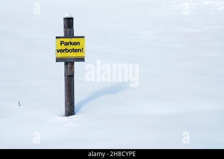 No-Parking Zone, Schild, Deutschland Stockfoto