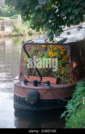 In ganz Großbritannien - Blick auf den Kanal am Johnson's Hillock, am Stadtrand von Chorley, Lancashire Stockfoto