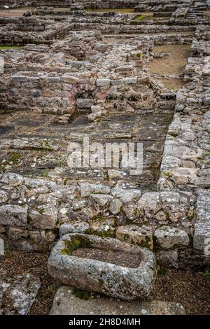 Vindolanda Römisches Fort und Dorf in der Nähe der Hadrianmauer, Northumberland, Großbritannien Stockfoto