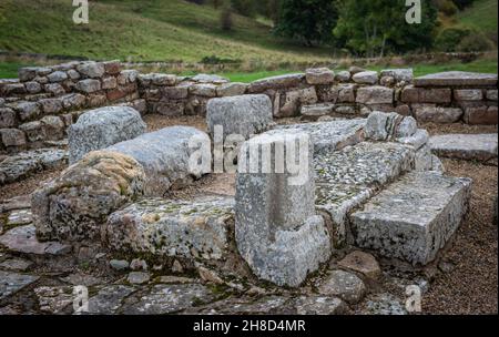 Vindolanda Römisches Fort und Dorf in der Nähe der Hadrianmauer, Northumberland, Großbritannien Stockfoto